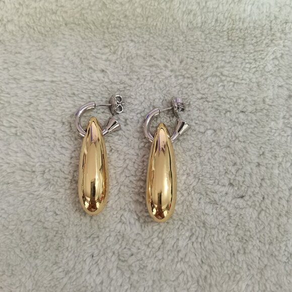 Bottega Veneta Sterling Silver Butterfly Clasp Earrings - Picture 2 of 8